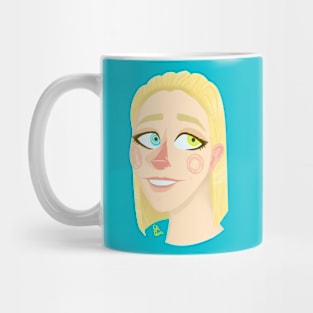 blonde and blue Mug